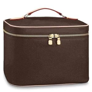 HH Bucket Nice Sacs de maquillage de toilette Pochette Bb Pm Mini sac à main Sac à main Femme Cuir de vachette Vanity Case Bandoulière Épaule Cosmétique 283u