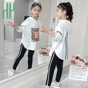 HH Kinderkleding Meisjes Herfst Lente Kleding Sets Lange Mouw Katoenen Tops + Broek Tracksuit Boutique Kinderkleding Outfit X0902