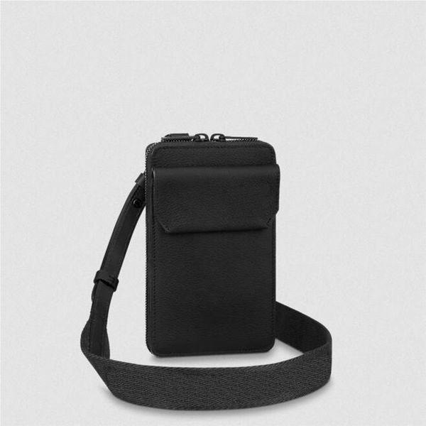 HH M57089 Bolso con bolsa para teléfono Aerogram Bolsos de hombro de moda de piel de becerro suave para hombres y mujeres con correa extraíble Bolsos de mano con diseño de bolsos Bolso cruzado
