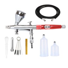 HHC Red Airbrush Spray Gun Paint Tool professionnel à air Brush 180 Barber Hair Nail Beauty Mist Pulpord Maid Spa Spa Spa Mister Spa Nail Beau