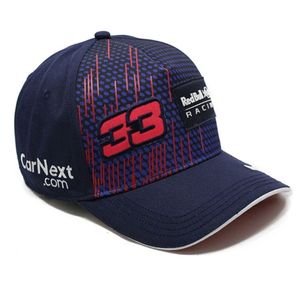 HHUT 2021 Nouveau F1 Numéro 33 Max Formula One Racing Team Chapeau à bord plat Chapeau de marque de voiture Hommes et femmes Casquette de sport de loisirs en plein air HatsS2OX {category}