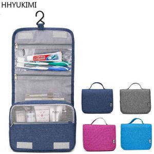 Hhyukimi Frosted Doek opknoping Cosmetische tas Washbag Make -uptas MS Reizen Draagbare Mannen Toiletartikelen Organizer 220611