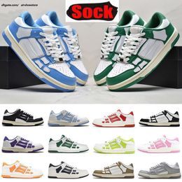 Hi Amri Skel Sneakers Bandana Spring Sneakers AMIRLL Men Femmes Chaussures décontractées Designer Low Shoe en cuir Applique Upper Eva Fotbed Sport Trainers 35-45