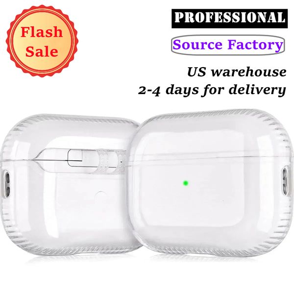 Pour AirPods Pro Accessoires de protection Couvre de protection Apple AirPods 3 Bluetooth Headset transparent PC Hard Shell Clear Protecter