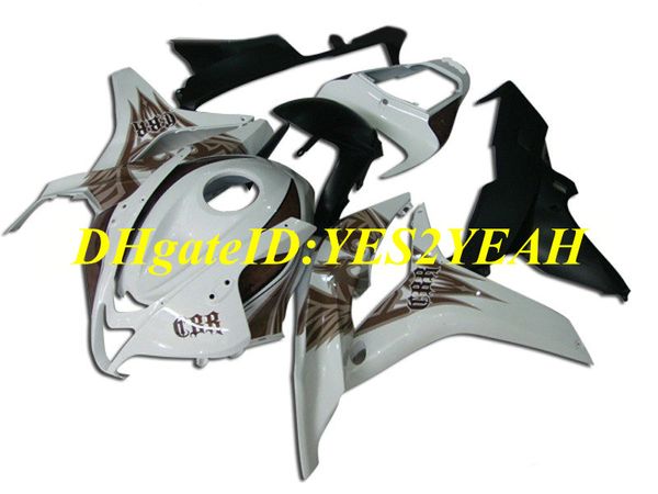 Kit de carénage de moto de haute qualité pour Honda CBR600RR 07 08 CBR 600RR F5 2007 2008 CBR600 ABS Phoniex blanc marron Ensemble de carénages + Cadeaux HX48