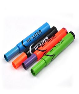 Hi Liter Pipe Marker Pen Stash SmokingTobacco Cigarette Metal Sneak A Toke Click N Vape Pipe3361503