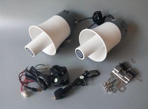 Altavoces para motocicleta de alta potencia DC12V, 2 unidades de 40W (primario y secundario) + controlador de interruptores combinados multifuncionales + 1 unidad de micrófono, resistente al agua