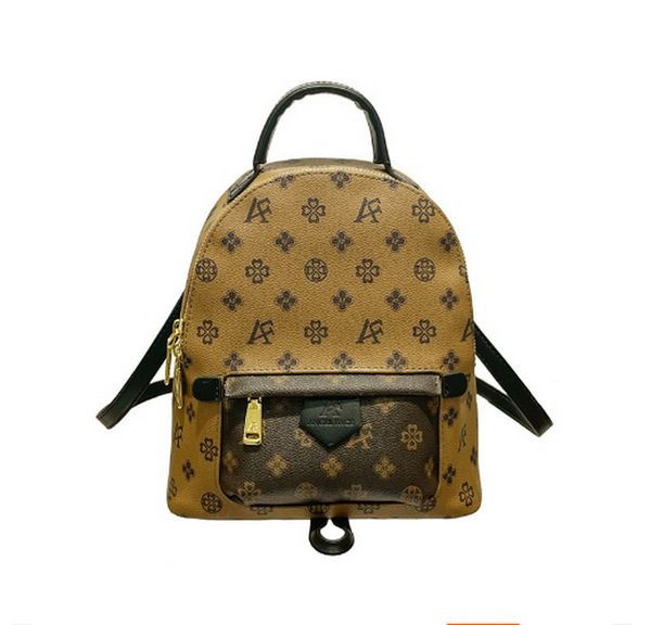 Salut qualité femmes mode sac à dos voyage masculin sacs à dos de fleurs marron mochilas école hommes sac d'affaires en cuir grand ordinateur portable shopping sacs de voyage jaunes