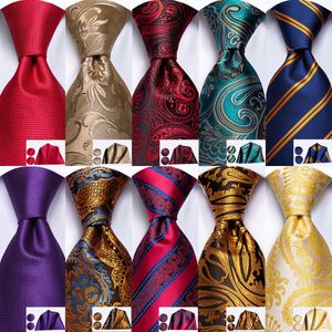 Hi-tie Green Paisley-stropdassen voor mannen Hanky ​​manchetknopen Set Designer modestijl Cravat Mens Tie trouwfeest Dropshipping