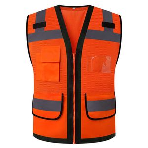 Bouwkleding hallo vis veiligheid vest oranje reflecterend werk vest voor magazijnconstructie werkvest mannen werkkleding