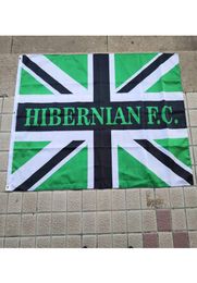 Hibernian Vlag 3x5ft Bedrukking 100D Polyester Club Teamsport Binnen Met 2 Messing Ringetjes9034295