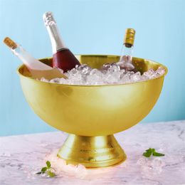 Cubo de champán de gran tamaño de acero inoxidable hickening, cubo de hielo para champán, cubo de hielo para fiesta, comida, ensalada, bowl197M