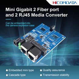 HICOMDATA Mini Gigabit 2 ports fibre et 2 convertisseurs de média RJ45