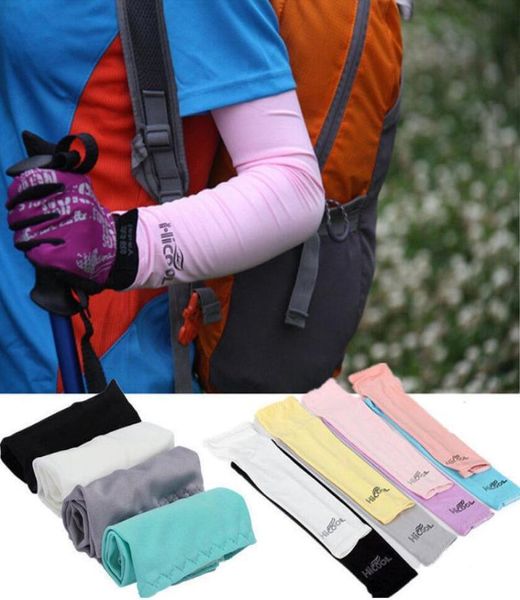 Mangas de enfriamiento Hicool unisex Sport Sun Block anti UV mangas protectores de manga de manga del brazo conductor