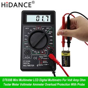 Hidance Mini LCD Digitale Multimeter voor Volt Amp Ohm Tester Meter Voltmeter Ammeter Overbelastingsbescherming Met Sonde