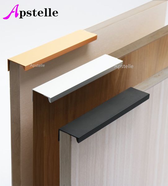 Poignée de porte d'armoire cachée pointes de tiroir moderne meubles blancs handle de cuisine armoire de cuisine poignées de placard tirages