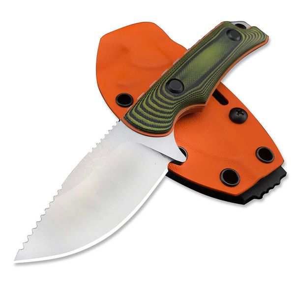 HUBYON CANYON HUNTER 15017 Couteau de camping de chasse à lame fixe avec manche tactique extérieure G10