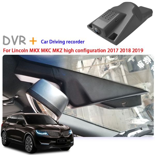 Caméra caméra caméra pour enregistreur de daste WiFi DVR CAME pour Lincoln MKZ MKX MKC Deluxe 2015 2017 2018 2018, UHD 2160p, application de téléphone de contrôle