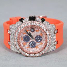 Classe cachée Mécanique pour hommes Hip Hop Watch Made Vvs Clarity Natural Round Brilliant Cut Diamonds Giv vous un style unique