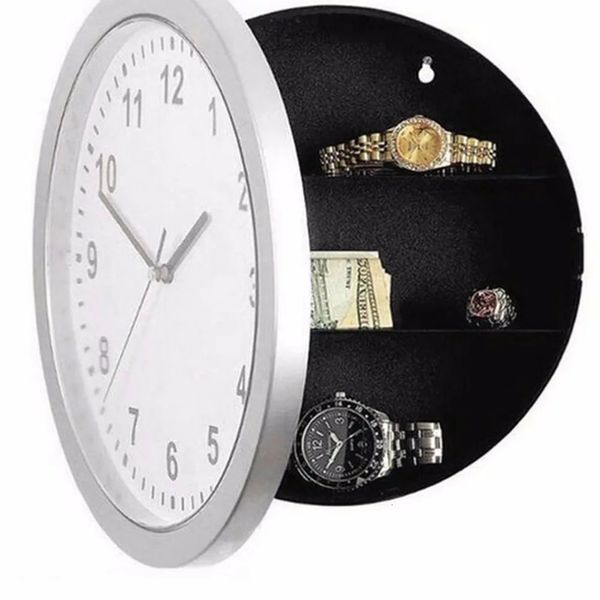 Hidden Safe Large Mur Clock Safety Box Secret Secuiirty Box Money Bijoux STACKET HOME Office Home Cash Safes Wholesale 240410