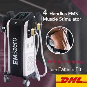 HIEMS EMSlim cuerpo adelgazante máquina RF 4 mango cuerpo forma músculo estimular CE Certificado Video manual