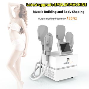 Hoge Intensiteit EMT 4 Handgrepen Spierstimulator Elektromagnetische Emslim Body Slimming Machine Fat Burning Massage