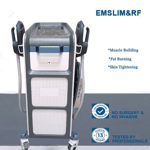 Hiemt emslim máquina al por mayor estimulador muscular eléctrico pérdida de peso ems reducción de celulitis rf tesla sistema delgado dos manijas