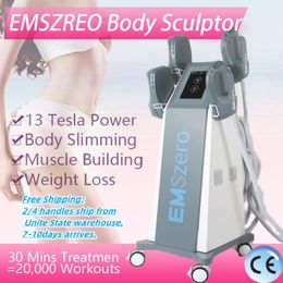 HIEMT EMSzero Machine EMSzero Muscle Building Stimulator RF Ems Body Sculpt Machine Dispositivo delgado para quemar grasa corporal 2/4/5 manijas