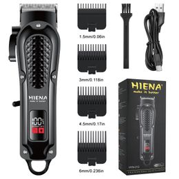 Hiena Professional Hair Trimmer for Men Barber Oplaadbare Clipper Draadloze snijmachine Baard 212 240411