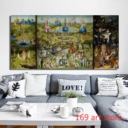 Hieronymus Bosch OrdWorks The Garden of Earthly Delights 1490-1510 Affiche d'art toile peinture murale Impression Picture Picture Picture Home Decor