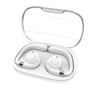 Écouteurs sans fil HIFI Bass TWS Bluetooth, casque d'écoute pour Apple Samsung Max, antibruit, étui de chargement transparent, crochet d'oreille OWS, écouteur de jeu