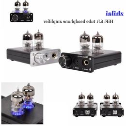 Freeshipping HIFI Hoofdtelefoon Versterker 6J9 Tube Voorversterker USB Audio Eindversterker Chip TE7022 16bit/24bit Maeqv