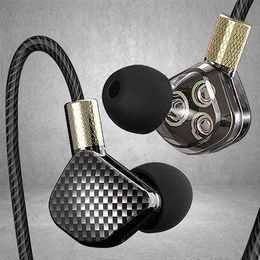 HIFI P8 In-ear oortelefoon met microfoon 6 dynamische drivereenheid Headsets Stereo Subwoofer Oortelefoon Monitor oordopjes5285371