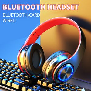 HIFI Stereo Oortelefoon BT Bluetooth Hoofdtelefoon Muziek Headset FM en ondersteuning SD-kaart met Mic Mobile voor Xiaomi iPhone Samsung Tablet