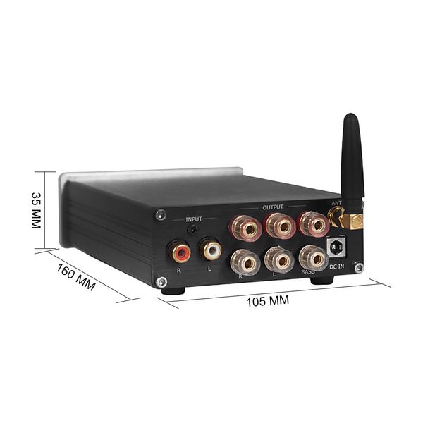 Livraison gratuite HIFI TPA3255 Bluetooth 5.0 APTX 2.1 Amplificateur de subwoofer 75W * 2 + 150W Amplificateur audio numérique haute puissance Home Sound Theater DIY