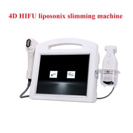 HIFU 4D High Intensity Focused Ultrasound Andere schoonheidsuitrusting 4D Liposonix Slankmachine Wrinkle verwijdering met 2 koppen voor body liposonic