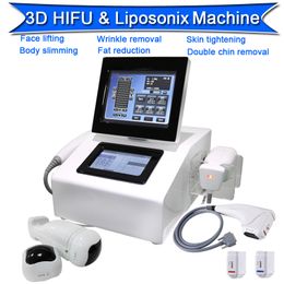 Vetvermindering Body Shaping Machines 3D HIFU Rimpel Verwijdering Gezicht Lifting Machine Liposonix Ultrasound 2 in 1 Beauty-apparatuur