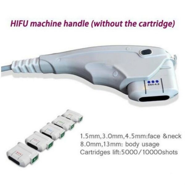 Poignée Hifu pour le corps ultrasonique focalisé portatif de haute intensité de machine de retrait de ride de levage de visage amincissant l'équipement577