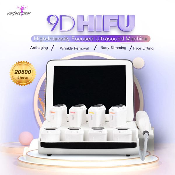 Máquina de ultrasonido HIFU Hifu, dispositivo de estiramiento de la piel antienvejecimiento para eliminación de arrugas y estiramiento facial, para uso en salones faciales y corporales
