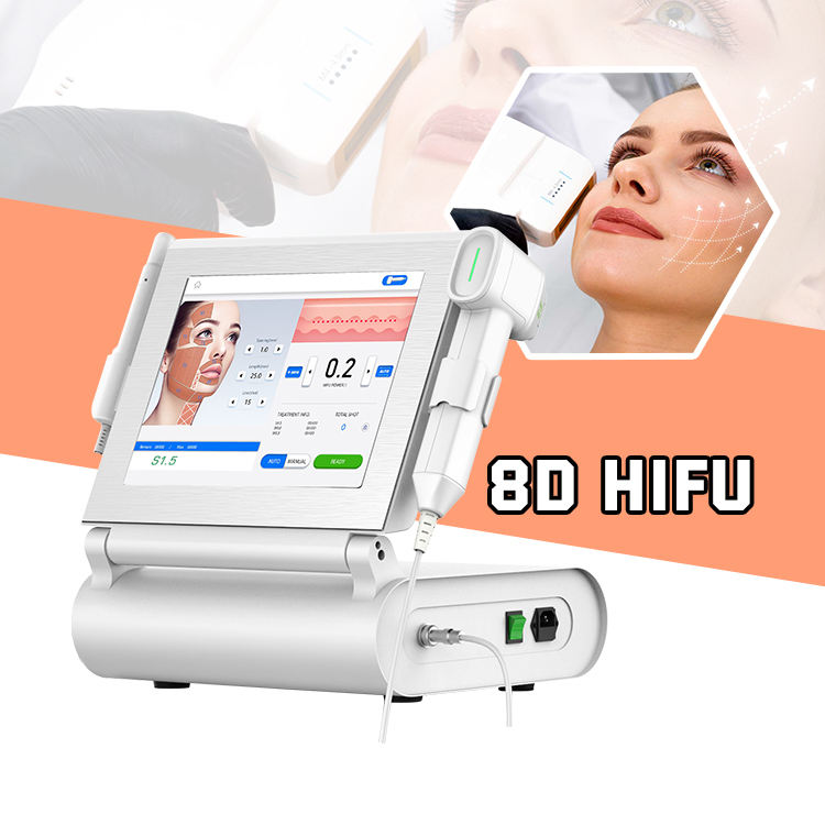 7D 8D 9D Hifu Smas Máquina de levantamento Ultrassom focado de alta intensidade para pele Antirrugas Antienvelhecimento Hi-8D Tratamento ultrassônico para remoção de rugas e lifting facial