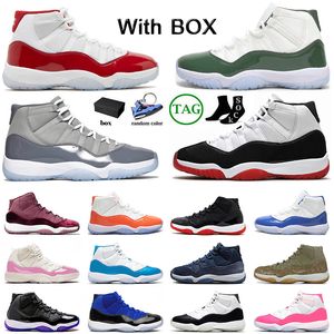 Chaussures de basket-ball élevés High Mens Classic Classic Grey Cherry Sneakers avec boîte UNC Men Femmes Trainers Sports Big Taille 13