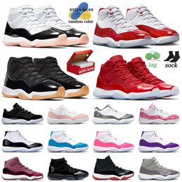 2024 Top J11 Sneakers with Box Basketball Shoes Man 11 Napolitan Cherry Red Black Gum Space Jam Cool Dmp Gratitud Gratitud Mens Jumpman 11s Entrenadores Dhgate