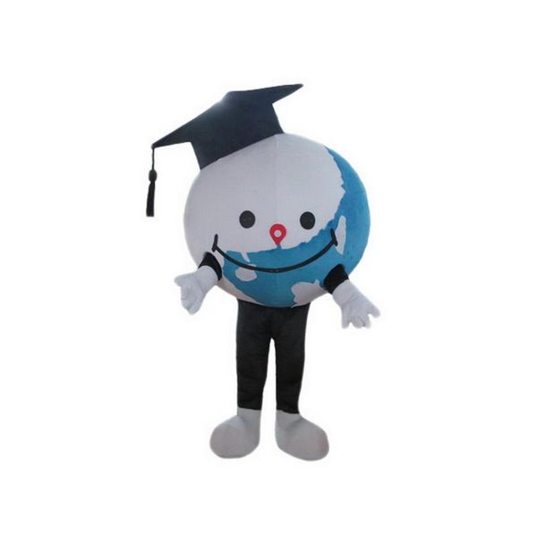 High 2018 Quality Hot Earth Globe Mascot Mascot Costumes Cartoon Characon Adult Sz 100% réel Image