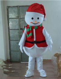 High 2019 Quality Hot the Head Snowman Mascot Costume in Christmas Suit pour adulte à porter