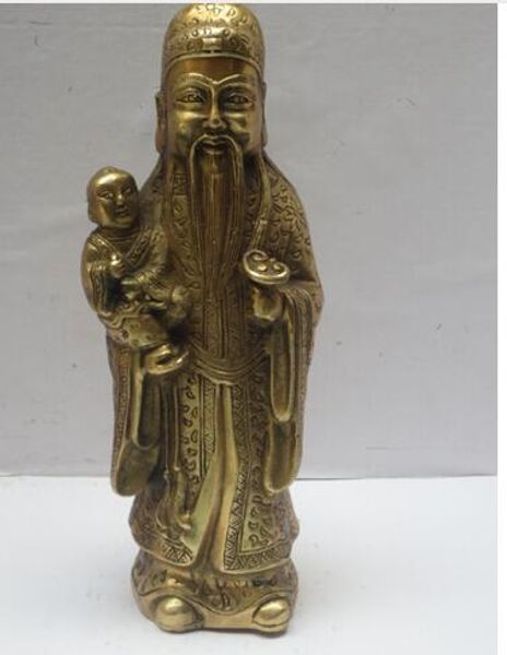 Statue/Sculpture chinoise en laiton, artisanat en métal de 8 pouces de haut, décoration de la maison, livraison gratuite
