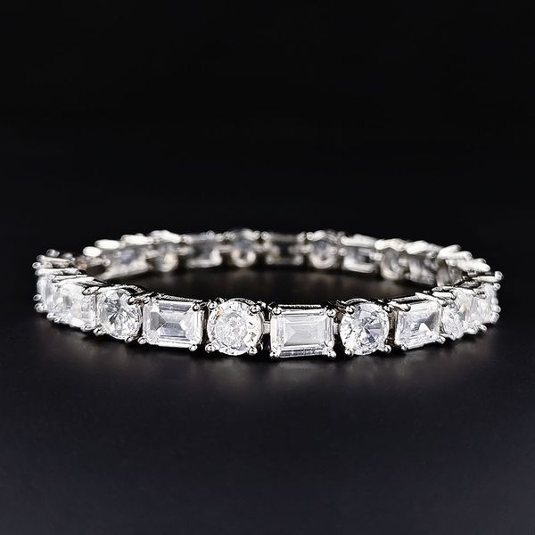 Bracelet en diamant Mosan en argent sterling s925 de haut niveau d'apparence pour femme, lavable, cadeau de la fête du printemps du nouvel an s7981