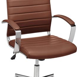 Executive draaibare bureaustoel met hoge rugleuning en geribbelde Puresoft-bekleding - Steenrood, lendensteun, moderne stijl