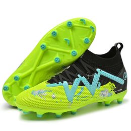 High Bang Mandarin Duck Football Chaussures Men's Broken Nail Children's Girls Ag Ag Long Cout Nail Étudiant formation de football Chaussures Football Chaussures