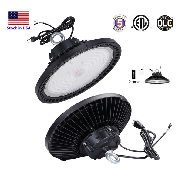 High Bay Etl Dlc Ufo Led Lights 100W 150W 200W 240W Éclairage industriel Garage Lampe d'exposition Highbay Light Drop Delivery Dhayr