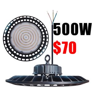 High Bay LED Shop Lights 500W 6500K 85-265V 500W Lampes LED Angle de faisceau 120°, CRI80 LED High Bay Light pour Gym Garage Shop Crestech168